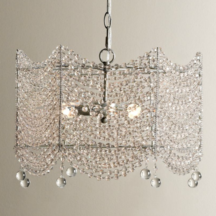 Люстра Clear Crystal French Pendant Lamp Серебряный Люстра Clear Crystal French Pendant Lamp Серебряный в Волгограде | Loft Concept