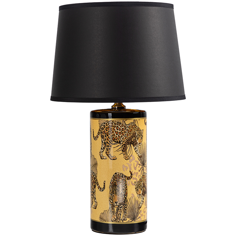 Настольная лампа с абажуром Leopard Lampshade Black Желтый Черный Настольная лампа с абажуром Leopard Lampshade Black Желтый Черный в Волгограде | Loft Concept