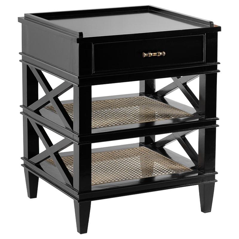 Тумба Jacqueline Wicker Shelves Бежевый Черный Тумба Jacqueline Wicker Shelves Бежевый Черный в Волгограде | Loft Concept