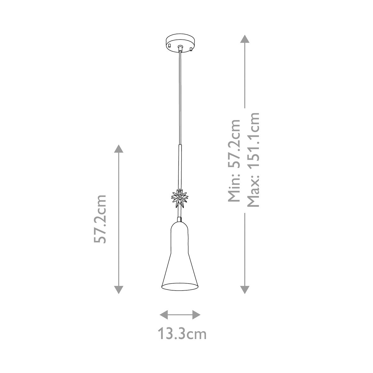 Подвесной светильник с конусным плафоном и декоративной звездой 57 см Elstead Lighting в Волгограде