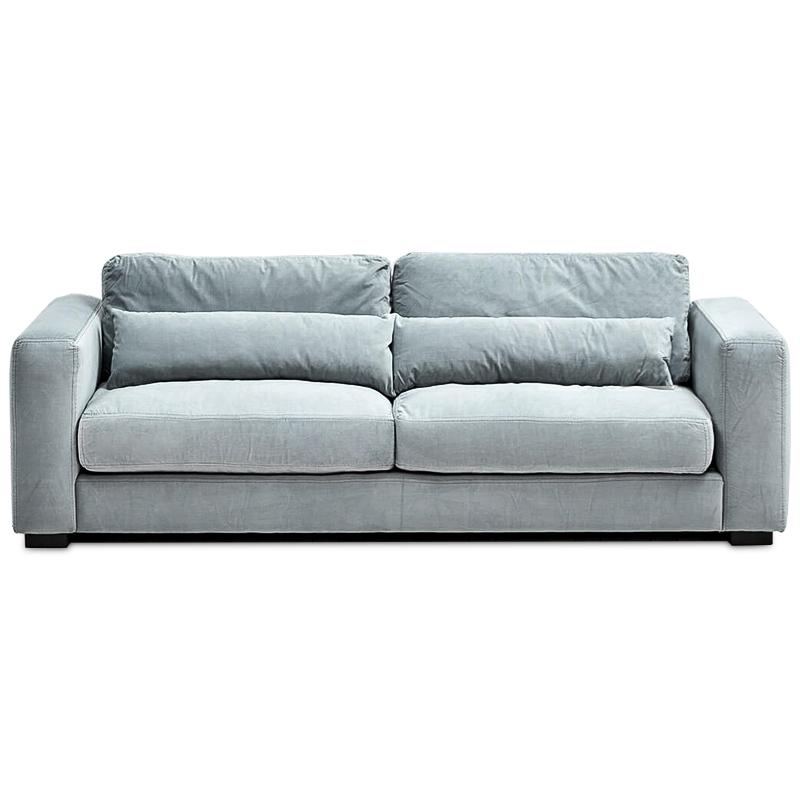 Диван Kleber Sofa soft blue Голубой пастельный Черный Диван Kleber Sofa soft blue Голубой пастельный Черный в Волгограде | Loft Concept