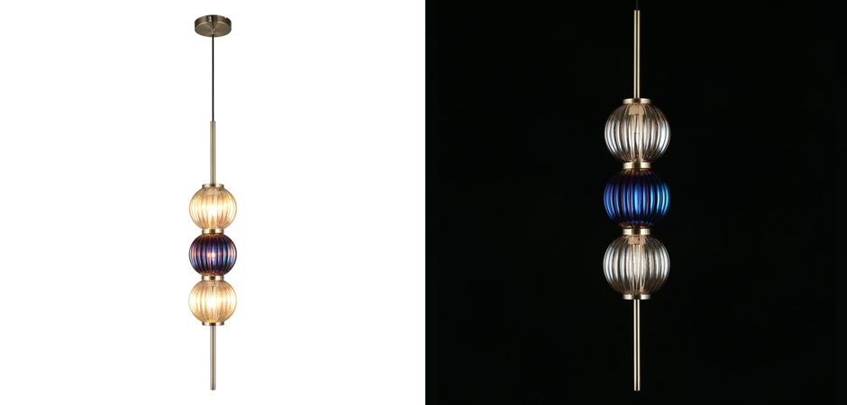Подвесной светильник Shell Beads с цветным стеклом Подвесной светильник Shell Beads с цветным стеклом - Loft-Concept в Волгограде