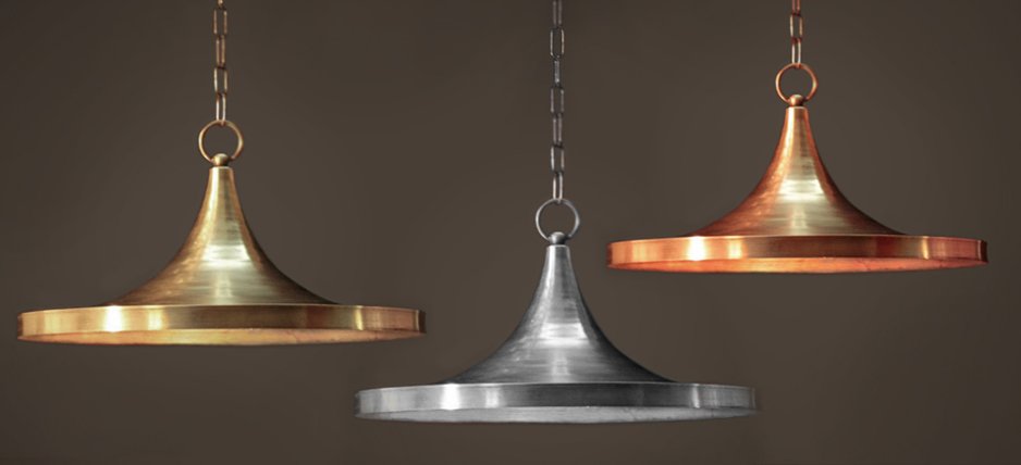 Подвесной светильник Copper Pendant Lamp Beat Light Wide Подвесной светильник Copper Pendant Lamp Beat Light Wide - Loft-Concept в Волгограде