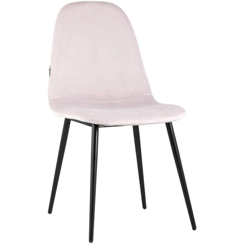 Стул Archie Chair Черные ножки Светло-Розовый Велюр Розовый пастельный Черный Стул Archie Chair Черные ножки Светло-Розовый Велюр Розовый пастельный Черный в Волгограде | Loft Concept