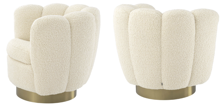 Кресло Eichholtz Swivel Chair Mirage cream - фото №1