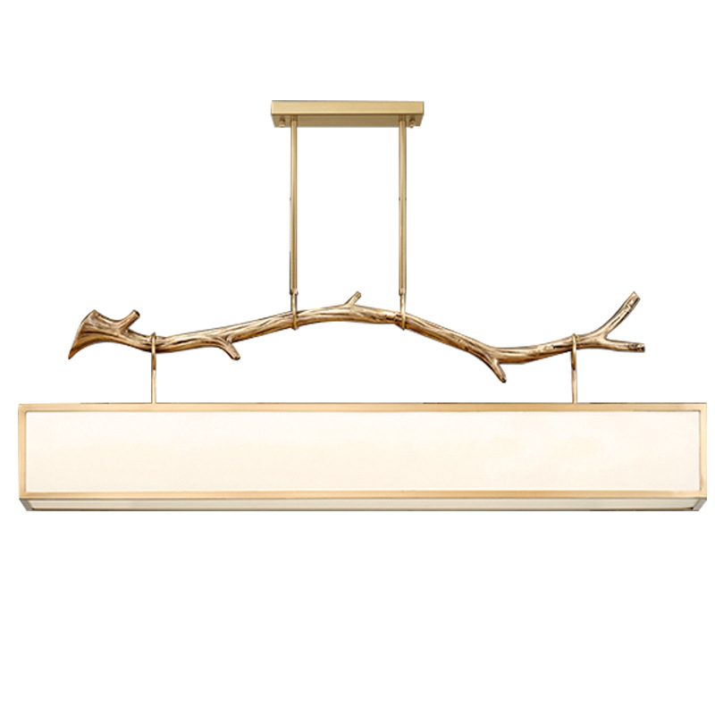 Дизайнерская прямоугольная люстра с золотой веткой Rectangular chandelier golden branch Золотой Дизайнерская прямоугольная люстра с золотой веткой Rectangular chandelier golden branch Золотой в Волгограде | Loft Concept