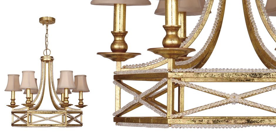 Люстра Foiling Spider Web Gold 6 Люстра Foiling Spider Web Gold 6 - Loft-Concept в Волгограде