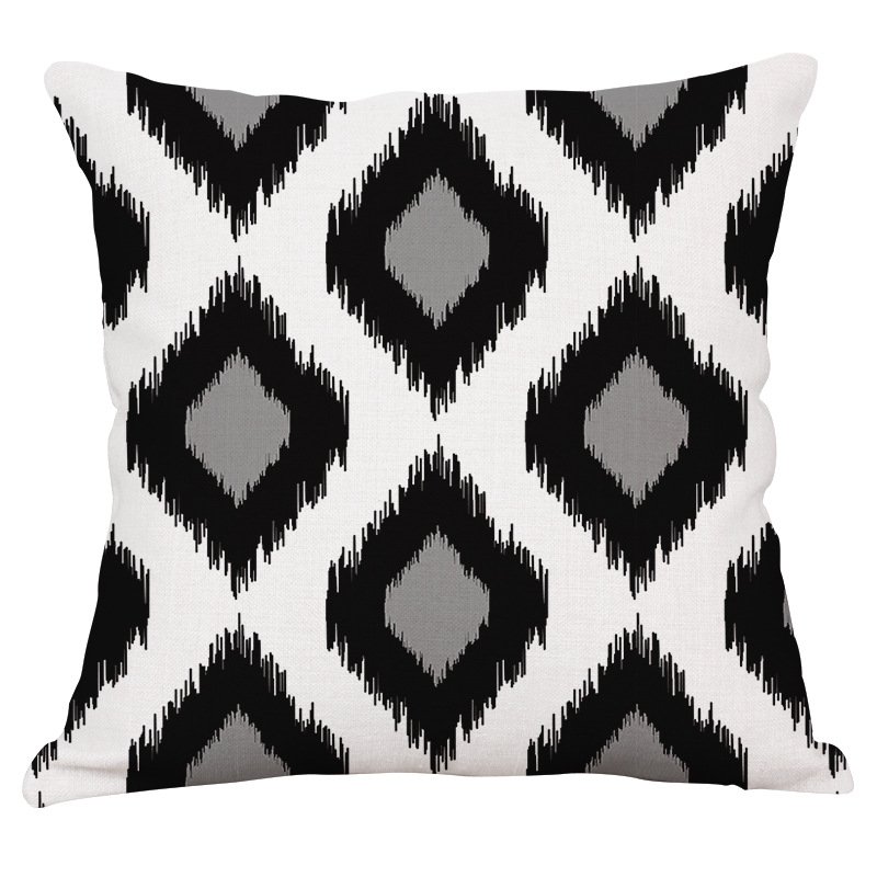 Декоративная подушка Black and White Pattern #4 Черно-белый Декоративная подушка Black and White Pattern #4 Черно-белый в Волгограде | Loft Concept