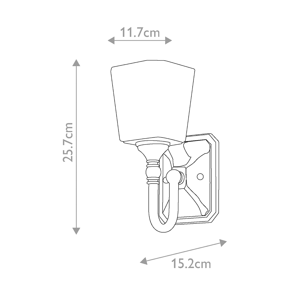 Бра для ванных комнат с белым матовым плафоном квадратной формы на основании цвета хром Feiss в Волгограде