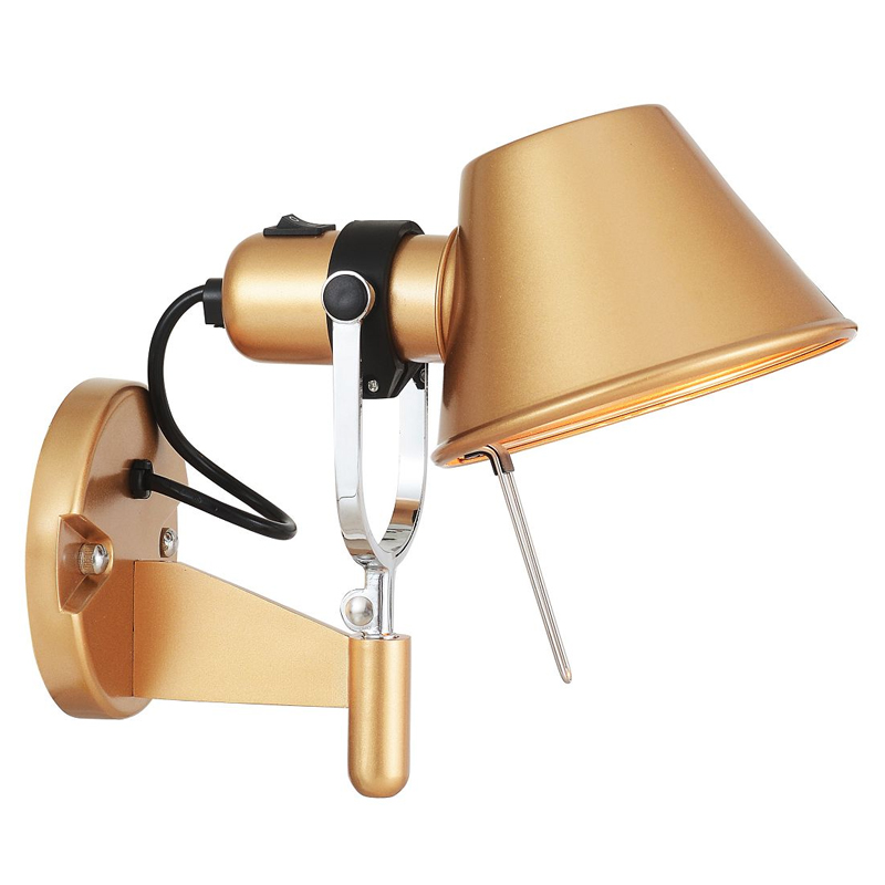 Бра золотого цвета с поворотным плафоном Artemide Золотой Хром Бра золотого цвета с поворотным плафоном Artemide Золотой Хром в Волгограде | Loft Concept
