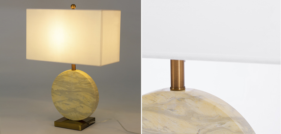 Настольная лампа Lua Grande Table Lamp beige marble Настольная лампа Lua Grande Table Lamp beige marble - Loft-Concept в Волгограде