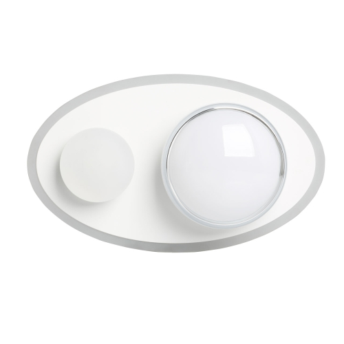 Бра овальной формы белого цвета с 2-мя лампами Lunar Pebbles Белый в Волгограде | Loft Concept 