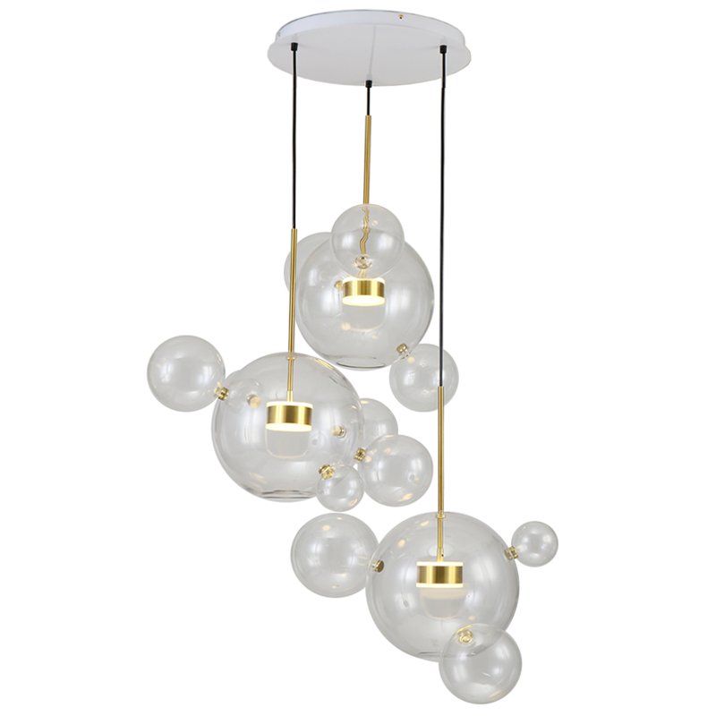 Люстра Bolle Circular Chandelier 14 BUBBLE Giopato & Coombes Прозрачный (Transparent) Латунь Люстра Bolle Circular Chandelier 14 BUBBLE Giopato & Coombes Прозрачный (Transparent) Латунь в Волгограде | Loft Concept