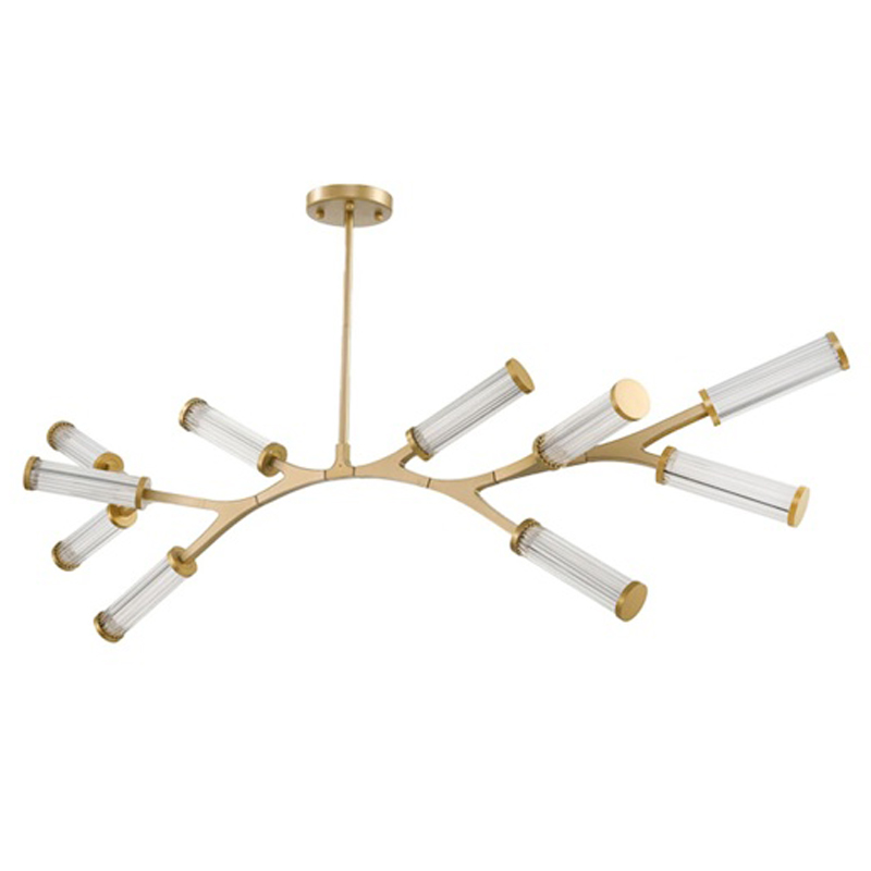 Люстра Cylinder Branches Chandelier Gold 10 Золотой Прозрачный Люстра Cylinder Branches Chandelier Gold 10 Золотой Прозрачный в Волгограде | Loft Concept