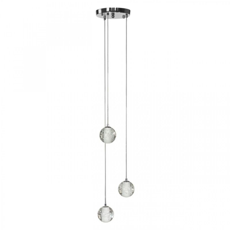 Каскадная Светодиодная Люстра Bocci 3 шара Led Crystal Glass Серебряный Прозрачное Стекло Каскадная Светодиодная Люстра Bocci 3 шара Led Crystal Glass Серебряный Прозрачное Стекло в Волгограде | Loft Concept