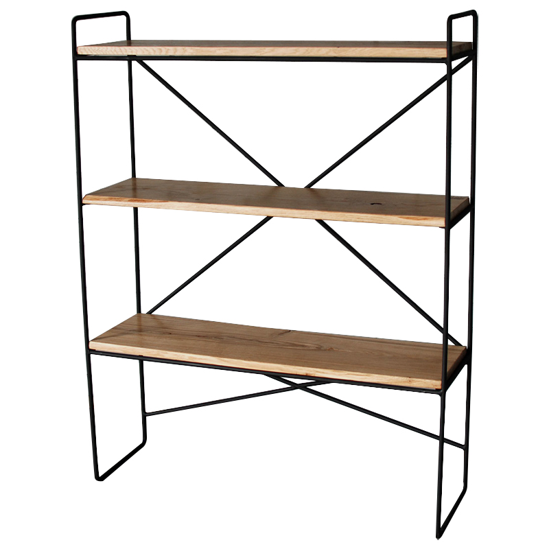 Стеллаж Ridley Industrial Metal Rust Rack Черный Светлый дуб Стеллаж Ridley Industrial Metal Rust Rack Черный Светлый дуб в Волгограде | Loft Concept