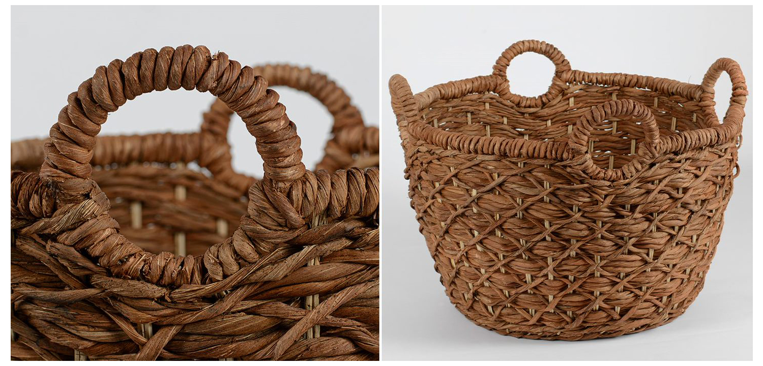 Корзина плетеная Wicker basket 4 handles - фото