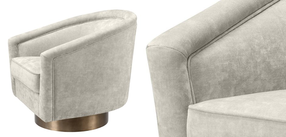 Кресло Eichholtz Swivel Chair Catene Sand - фото №1