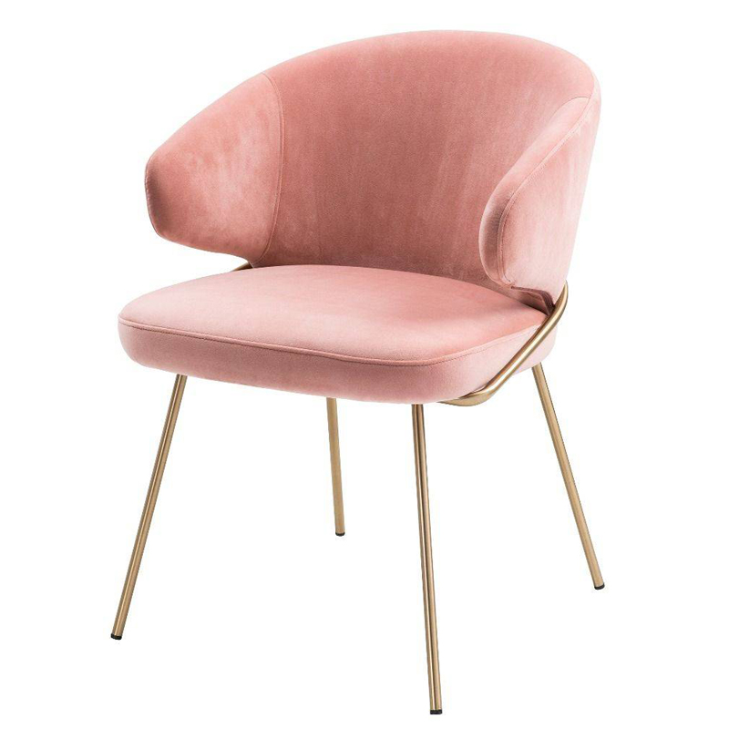 Стул Eichholtz Dining Chair Kinley nude Розовый пастельный Латунь Стул Eichholtz Dining Chair Kinley nude Розовый пастельный Латунь в Волгограде | Loft Concept