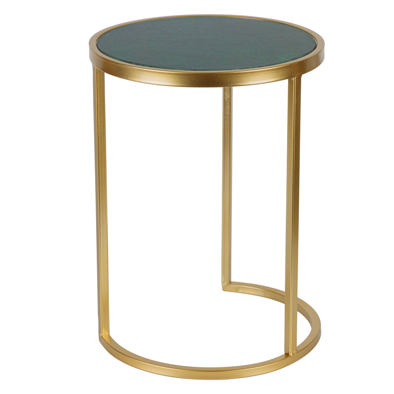 Приставной стол Round Table Marble gold зеленый мрамор Золотой Зеленый Приставной стол Round Table Marble gold зеленый мрамор Золотой Зеленый в Волгограде | Loft Concept
