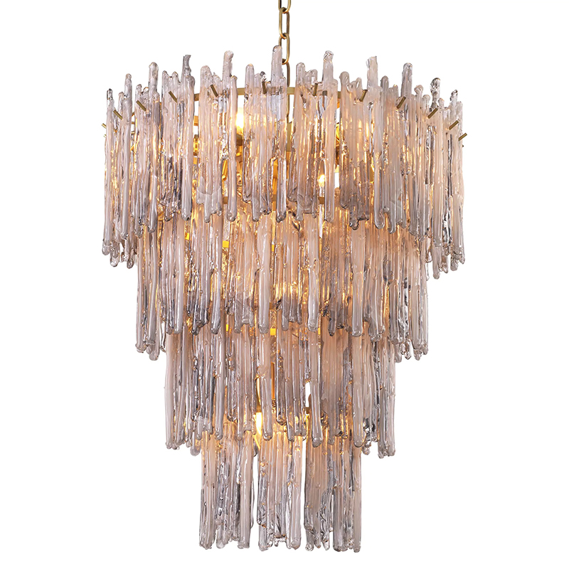 Люстра Eichholtz Chandelier Saint Roch S Серый Стекло Смок Латунь Люстра Eichholtz Chandelier Saint Roch S Серый Стекло Смок Латунь в Волгограде | Loft Concept