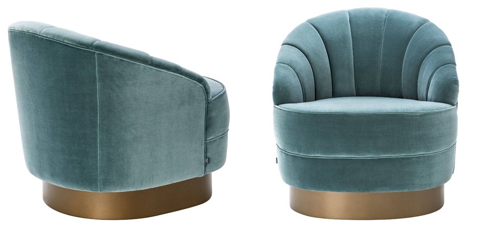 Кресло Eichholtz Chair Hadley Turquoise Кресло Eichholtz Chair Hadley Turquoise - Loft-Concept в Волгограде
