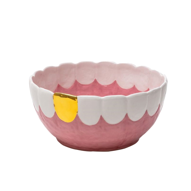 Блюдо Seletti Toothy Frootie Золотой Розовый Белый Блюдо Seletti Toothy Frootie Золотой Розовый Белый в Волгограде | Loft Concept