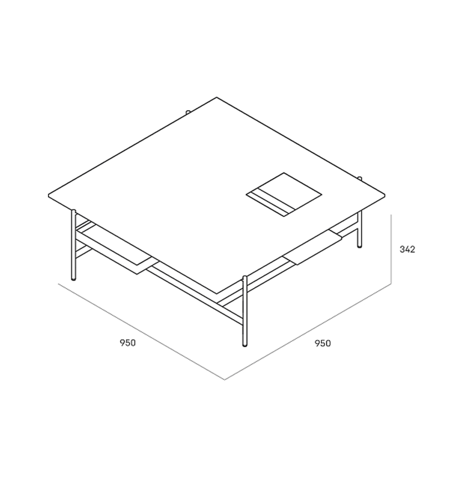 Karat журнальный столик цвета серый камень с съемным подносом в Волгограде