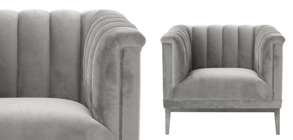 Кресло Eichholtz Chair Raffles Grey Кресло Eichholtz Chair Raffles Grey - Loft-Concept в Волгограде