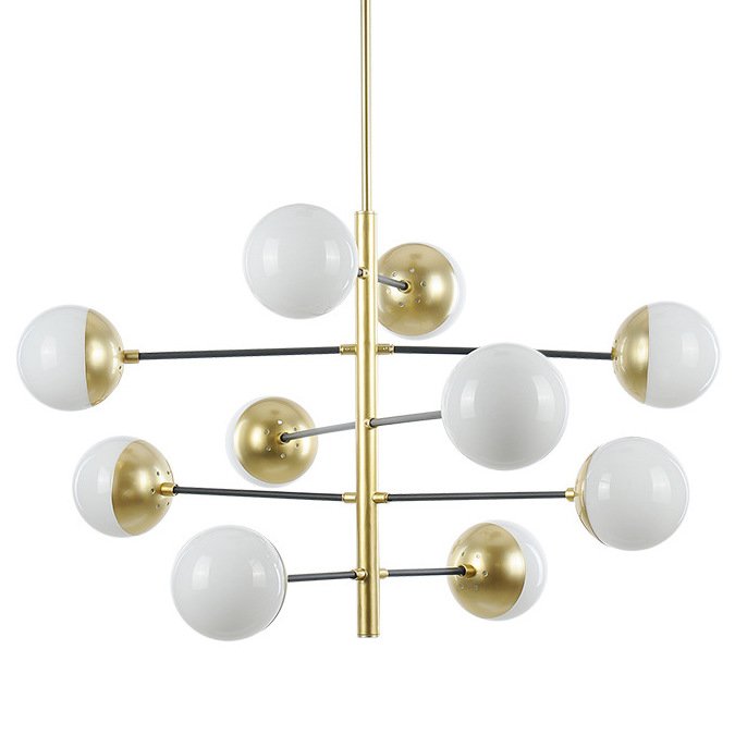 Люстра Abstraction Balls Латунь Белый Люстра Abstraction Balls Латунь Белый в Волгограде | Loft Concept