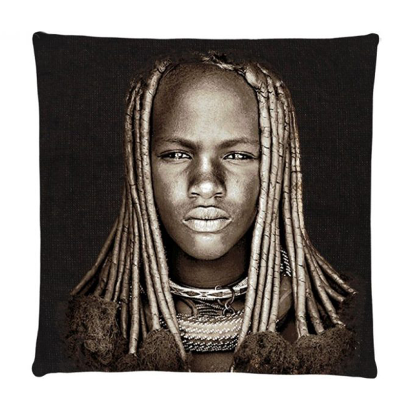 Декоративная Подушка Himba Girl Namibia Черный Серый Декоративная Подушка Himba Girl Namibia Черный Серый в Волгограде | Loft Concept