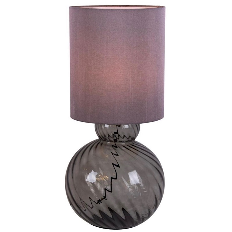 Настольная лампа Grey RIBBED BASE Серый Дымчатый (Smoke) Настольная лампа Grey RIBBED BASE Серый Дымчатый (Smoke) в Волгограде | Loft Concept