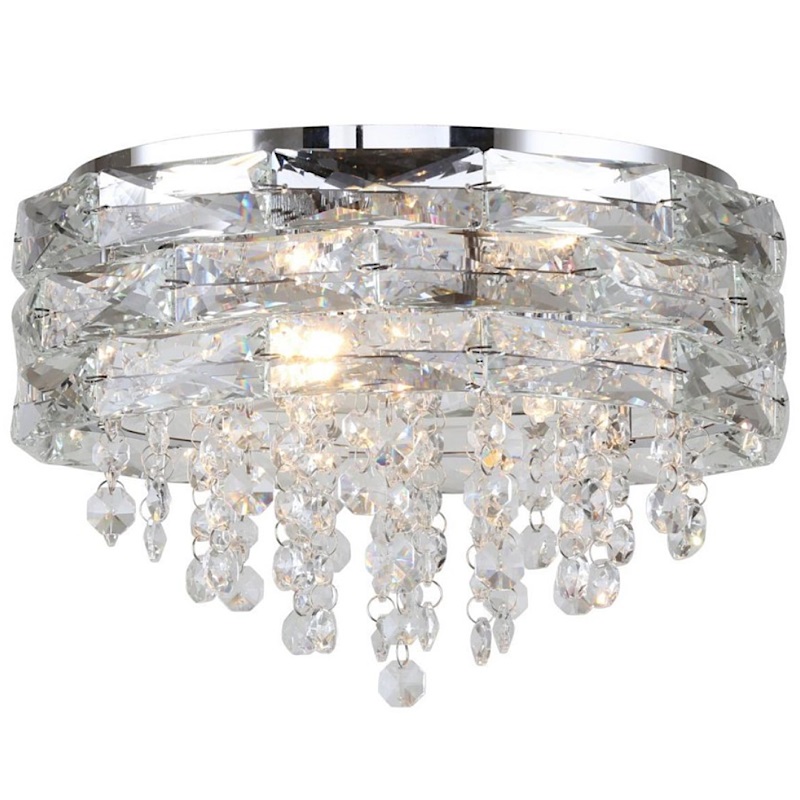 Потолочный светильник ROUL CRYSTAL LIGHT Хром Прозрачный Потолочный светильник ROUL CRYSTAL LIGHT Хром Прозрачный в Волгограде | Loft Concept