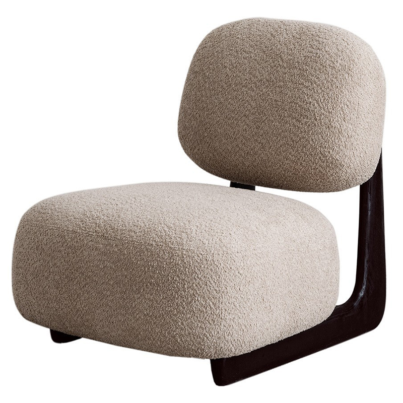 Кресло Eesa Cozy Wood Armchair Черный Бежевый Кресло Eesa Cozy Wood Armchair Черный Бежевый в Волгограде | Loft Concept