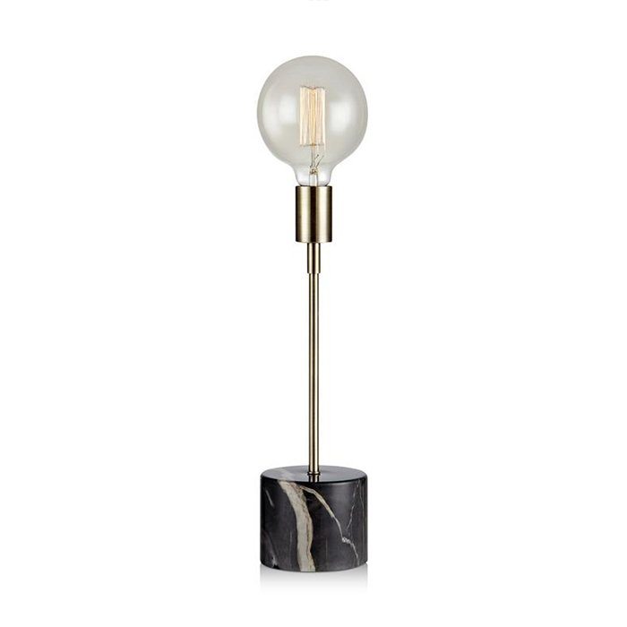 Настольная лампа Marble Top Black Tall Латунь Черный Настольная лампа Marble Top Black Tall Латунь Черный в Волгограде | Loft Concept