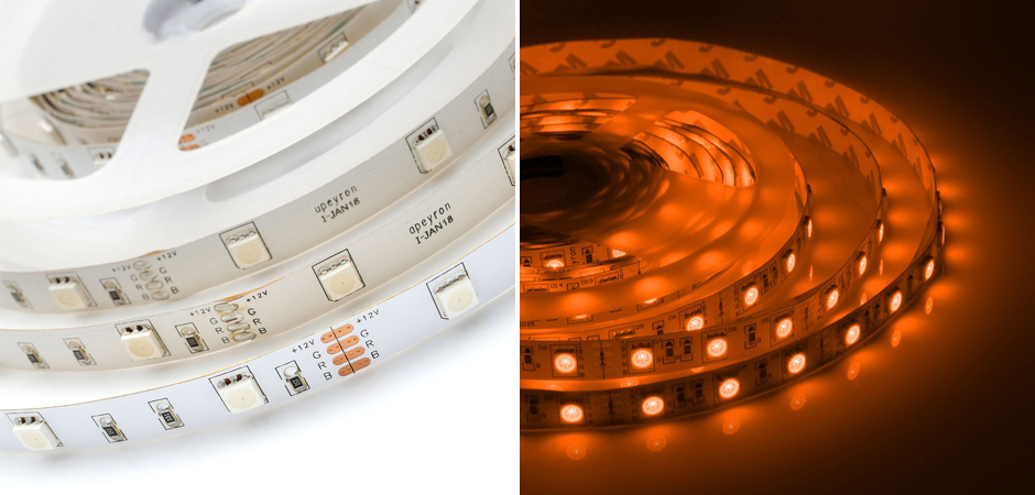 Комплект светодиодной ленты 7,2W/m 30LED/m 3528SMD разноцветный 5M Комплект светодиодной ленты 7,2W/m 30LED/m 3528SMD разноцветный 5M - Loft-Concept в Волгограде