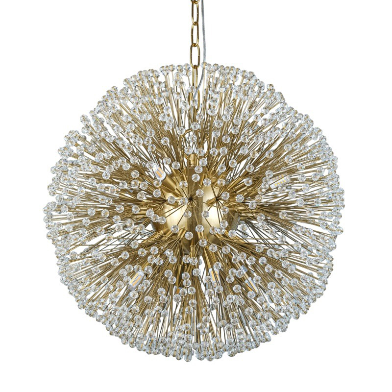 Люстра Dickinson Gold Chandelier Прозрачное Стекло Золотой Люстра Dickinson Gold Chandelier Прозрачное Стекло Золотой в Волгограде | Loft Concept