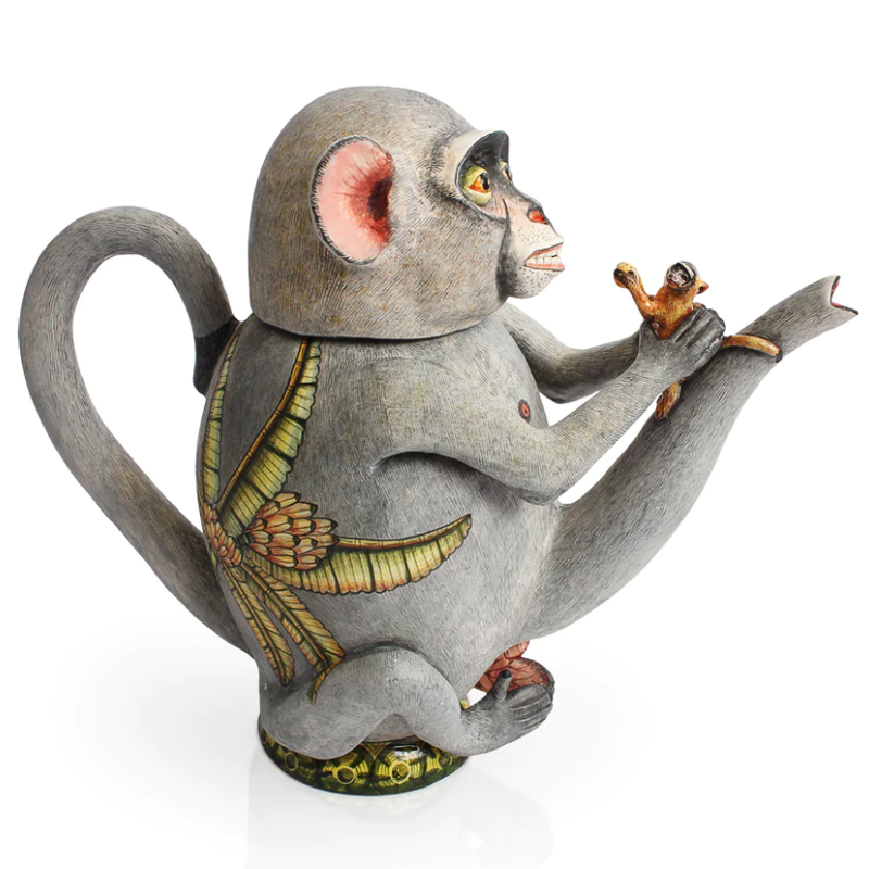 Кувшин Обезьяна с Белкой Monkey Teapot Серый Кувшин Обезьяна с Белкой Monkey Teapot Серый в Волгограде | Loft Concept