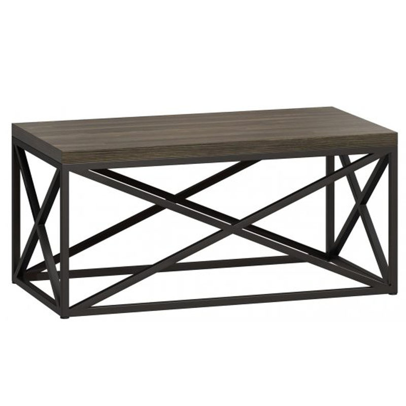 Кофейный стол Industrial Oak Geometric Coffee Table Серый Черный в Волгограде | Loft Concept 