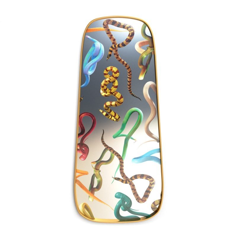 Зеркало Seletti Mirror Gold Frame Snakes Мульти Зеркало Seletti Mirror Gold Frame Snakes Мульти в Волгограде | Loft Concept