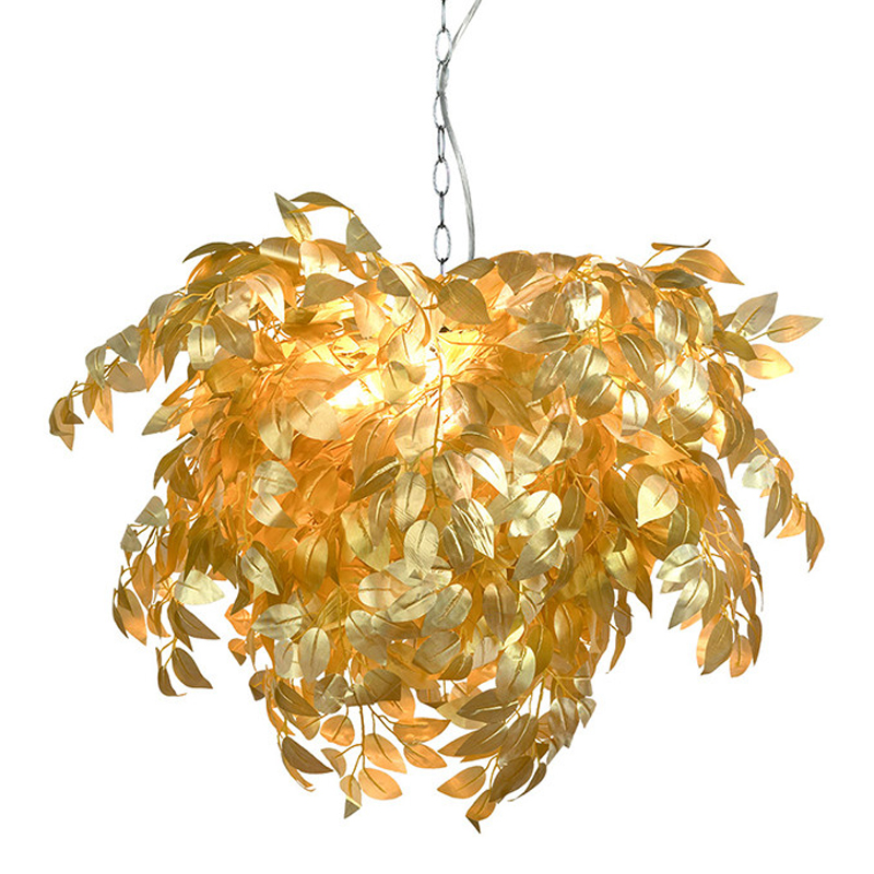Люстра Golden Autumn Leaves Золотой Хром Люстра Golden Autumn Leaves Золотой Хром в Волгограде | Loft Concept