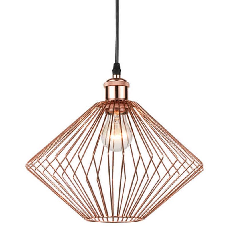 Подвесной светильник Loft Wire Cage pink gold Розовое золото Черный Подвесной светильник Loft Wire Cage pink gold Розовое золото Черный в Волгограде | Loft Concept