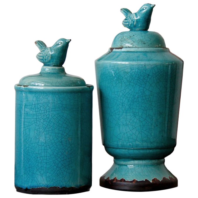 Ваза Turquoise bird Бирюзовый Ваза Turquoise bird Бирюзовый в Волгограде | Loft Concept