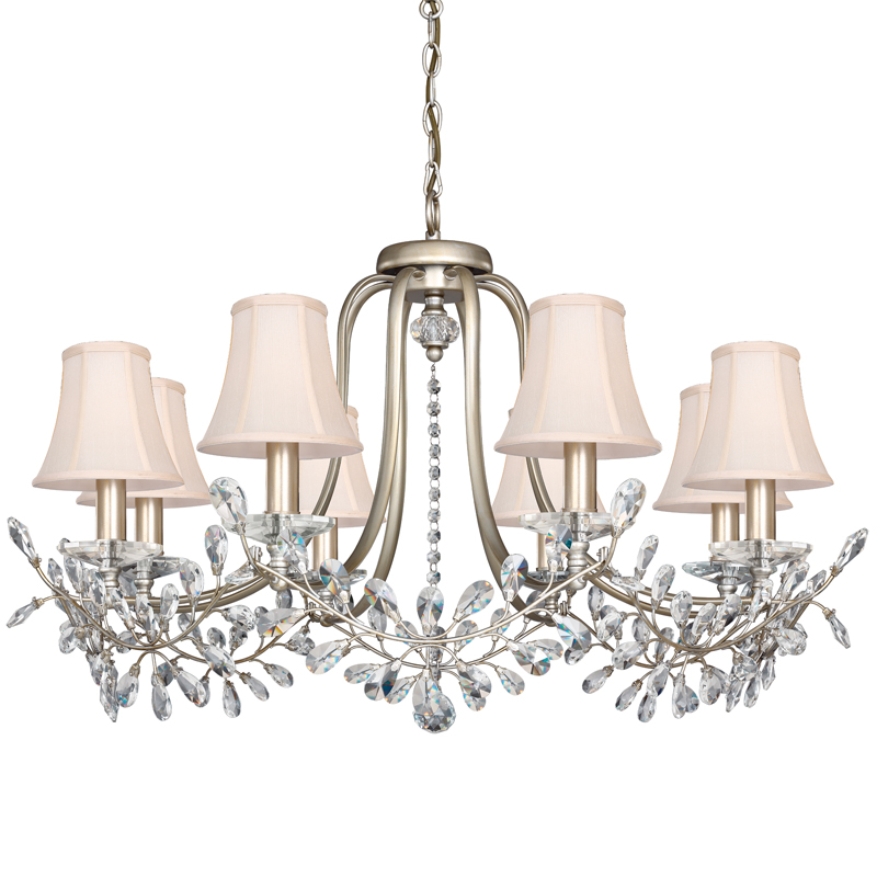 Люстра Loretta Chandelier Серебряный Прозрачный Кремовый Люстра Loretta Chandelier Серебряный Прозрачный Кремовый в Волгограде | Loft Concept