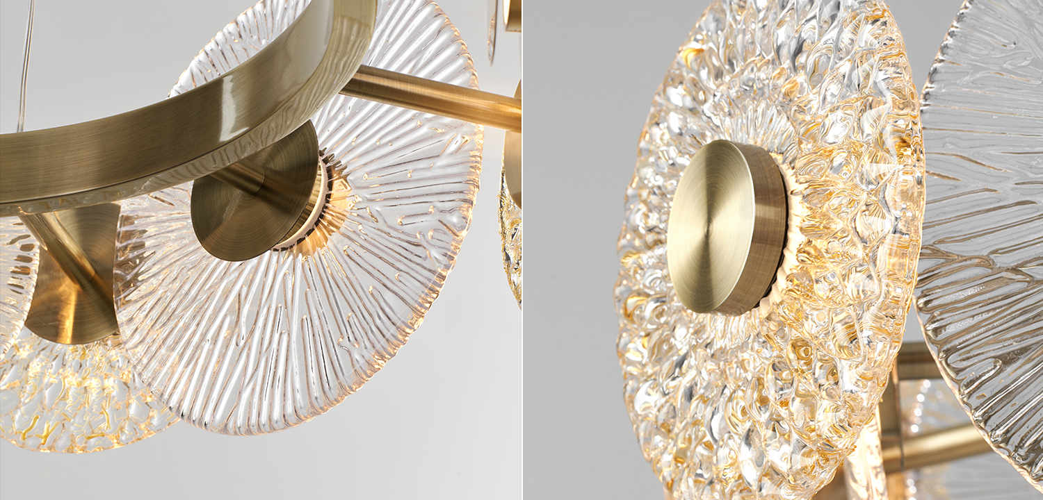 Люстра Clear and Amber Discs Chandelier - фото