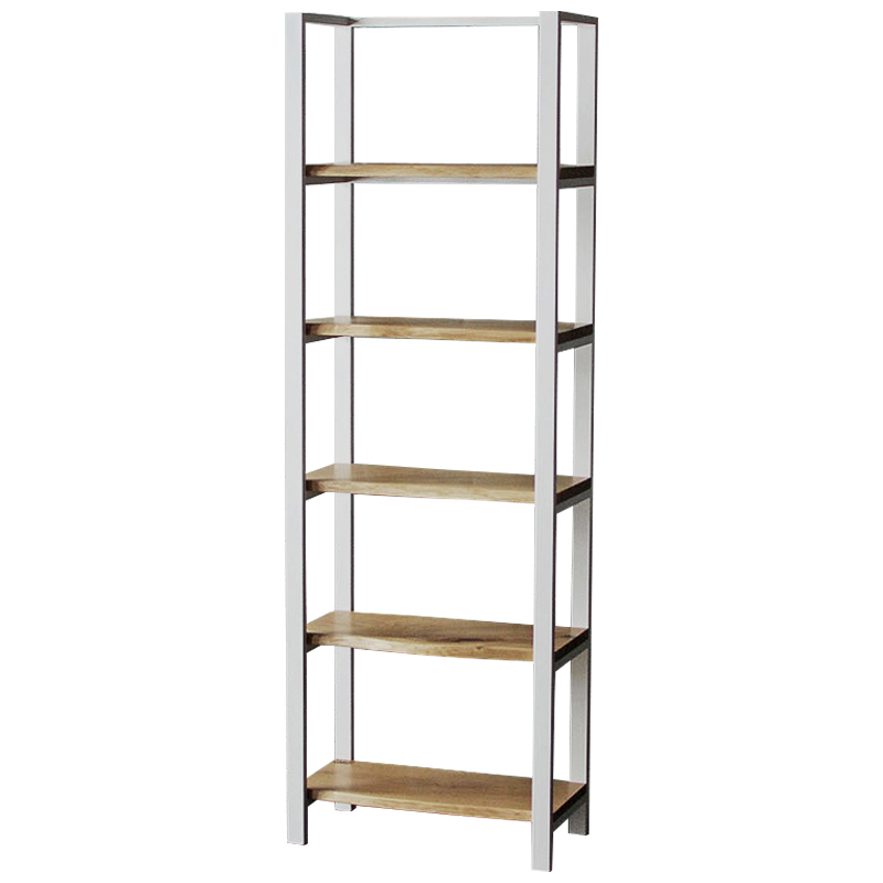 Стеллаж Holt White Industrial Metal Rust Rack Белый Древесина Стеллаж Holt White Industrial Metal Rust Rack Белый Древесина в Волгограде | Loft Concept