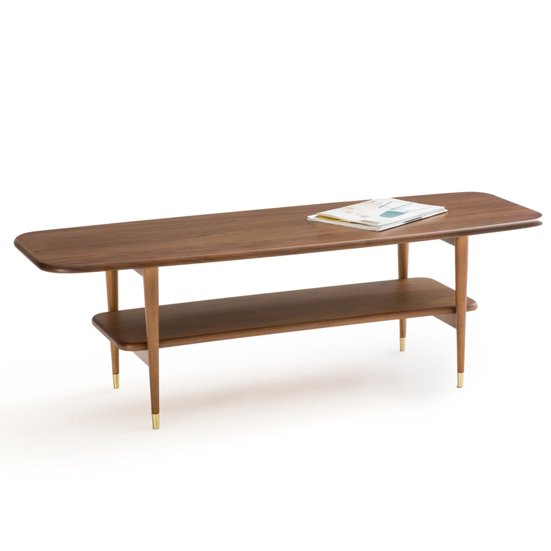 Кофейный стол Truls Coffee table Орех Латунь Кофейный стол Truls Coffee table Орех Латунь в Волгограде | Loft Concept