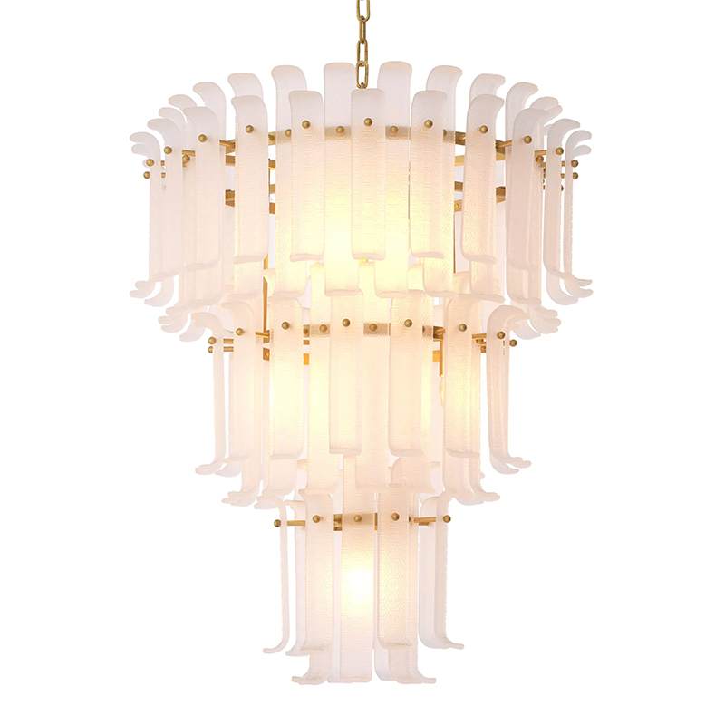 Люстра Philipp Plein Chandelier Rodeo Drive L Белая Белое матовое стекло Латунь Люстра Philipp Plein Chandelier Rodeo Drive L Белая Белое матовое стекло Латунь в Волгограде | Loft Concept