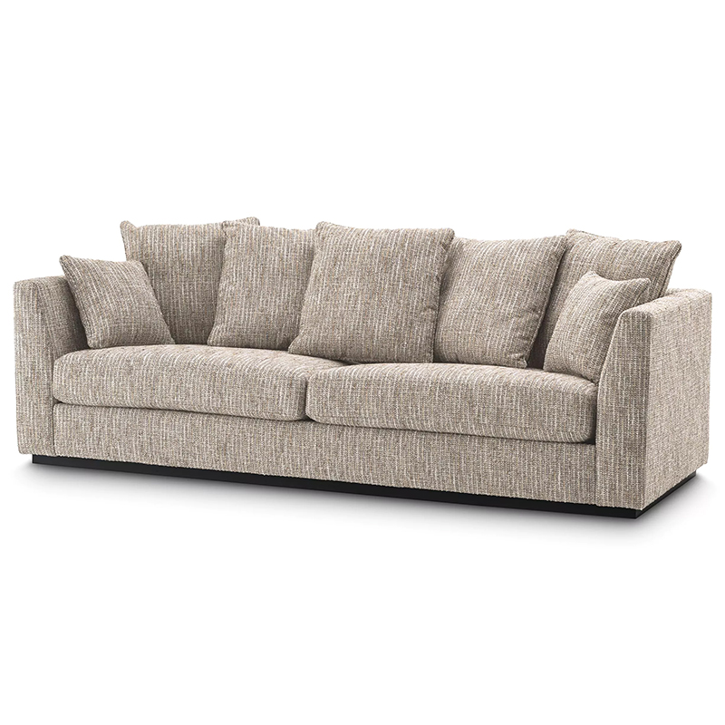 Диван Eichholtz Sofa Taylor Mademoiselle Beige Черный Бежево-серый в Волгограде | Loft Concept 