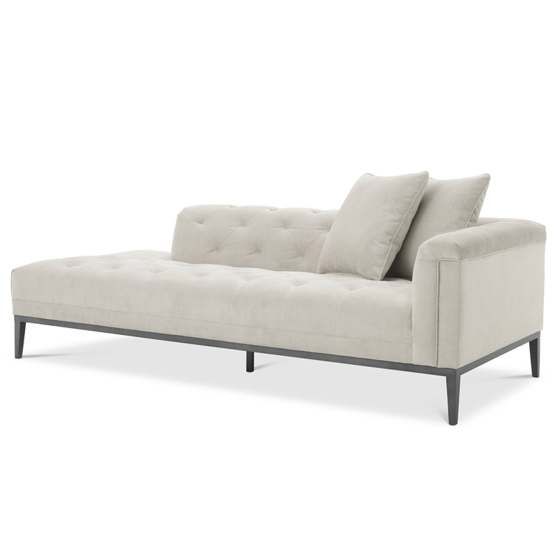 Кушетка Eichholtz Lounge Sofa Cesare Right Pebble grey Бежево-серый Темная бронза Кушетка Eichholtz Lounge Sofa Cesare Right Pebble grey Бежево-серый Темная бронза в Волгограде | Loft Concept